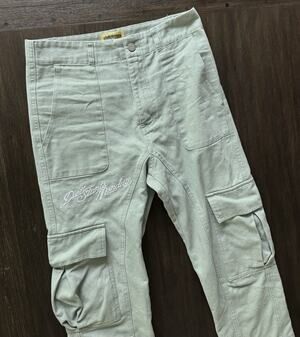 Diet Starts Monday DSM Cargo Pants size 28 Green Embroidered Streetwear
